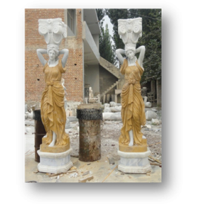 Marble Column Statue